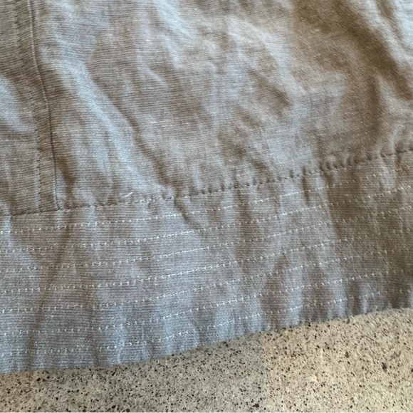 Eileen Fisher Sz L Pewter Moto Organic Cotton Steel Convert Collar Jacket - Picture 12 of 12